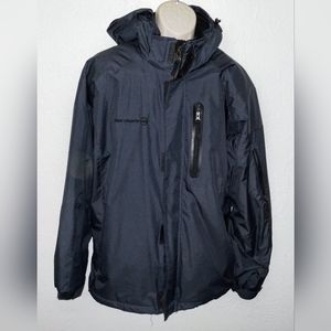 FREE COUNTRY Mens Mountain Extreme Series Gray Jacket Zip Hood Size Large